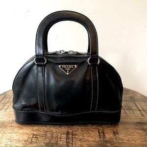 Prada Calf Leather Top Handle Vintage Purse